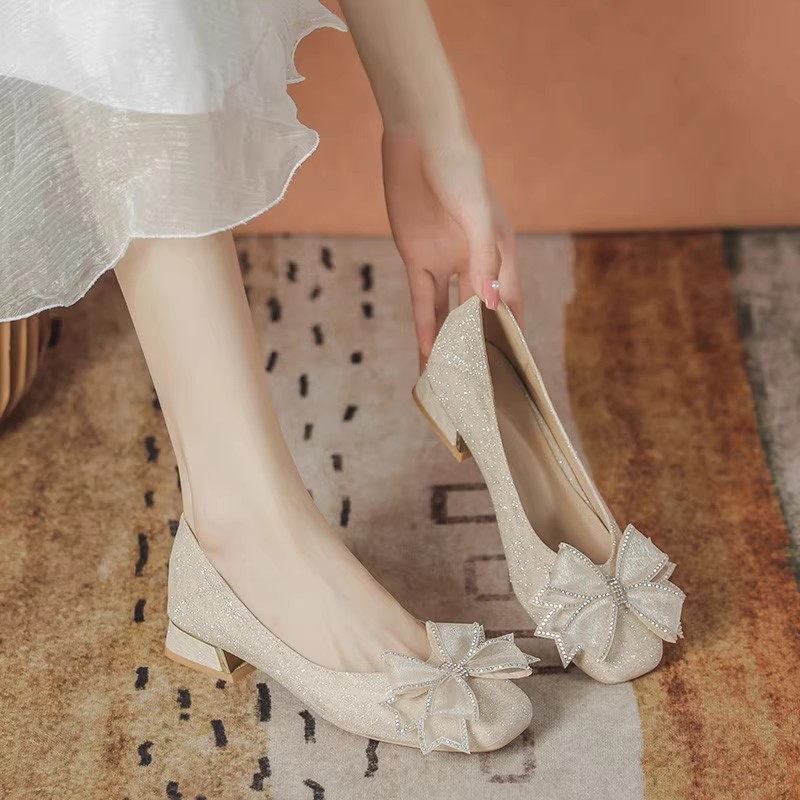 Wedding Shop - Zapatos de boda bajos con suela