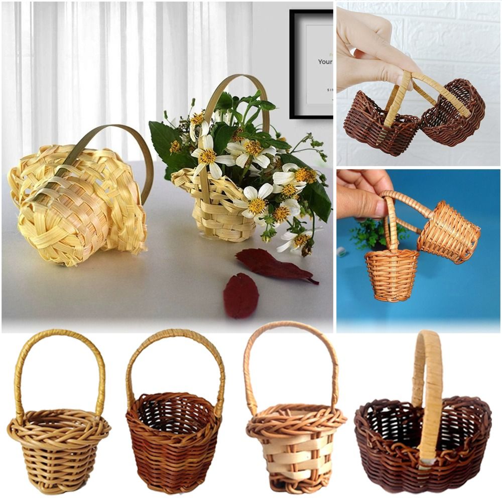 Wedding Hampers - Mini cestas de flores trenzadas con