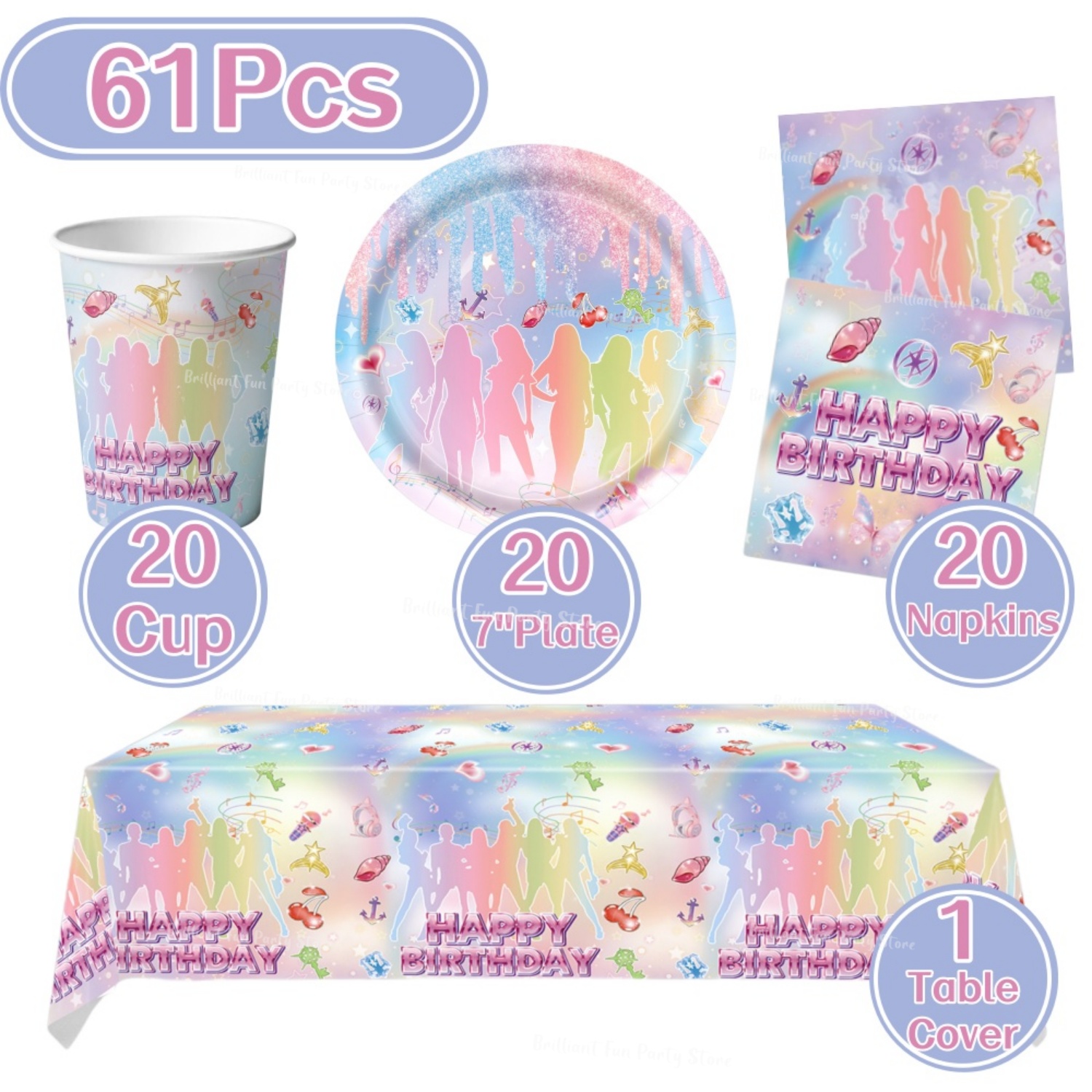 61 piezas de vajilla desechabl - Wedding Supply Kit reseña y precio