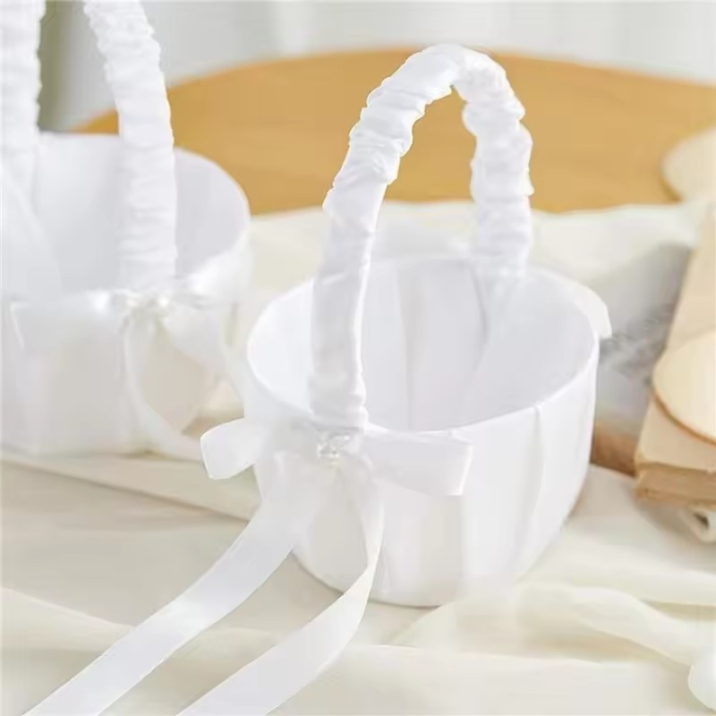 Cesta de flores con lazo de sa - Wedding Hampers reseña y precio