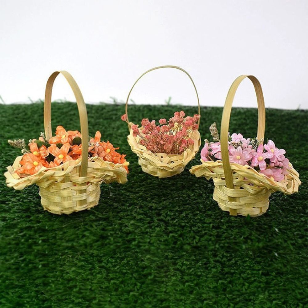 Mini cestas de flores trenzada - Wedding Hampers reseña y precio