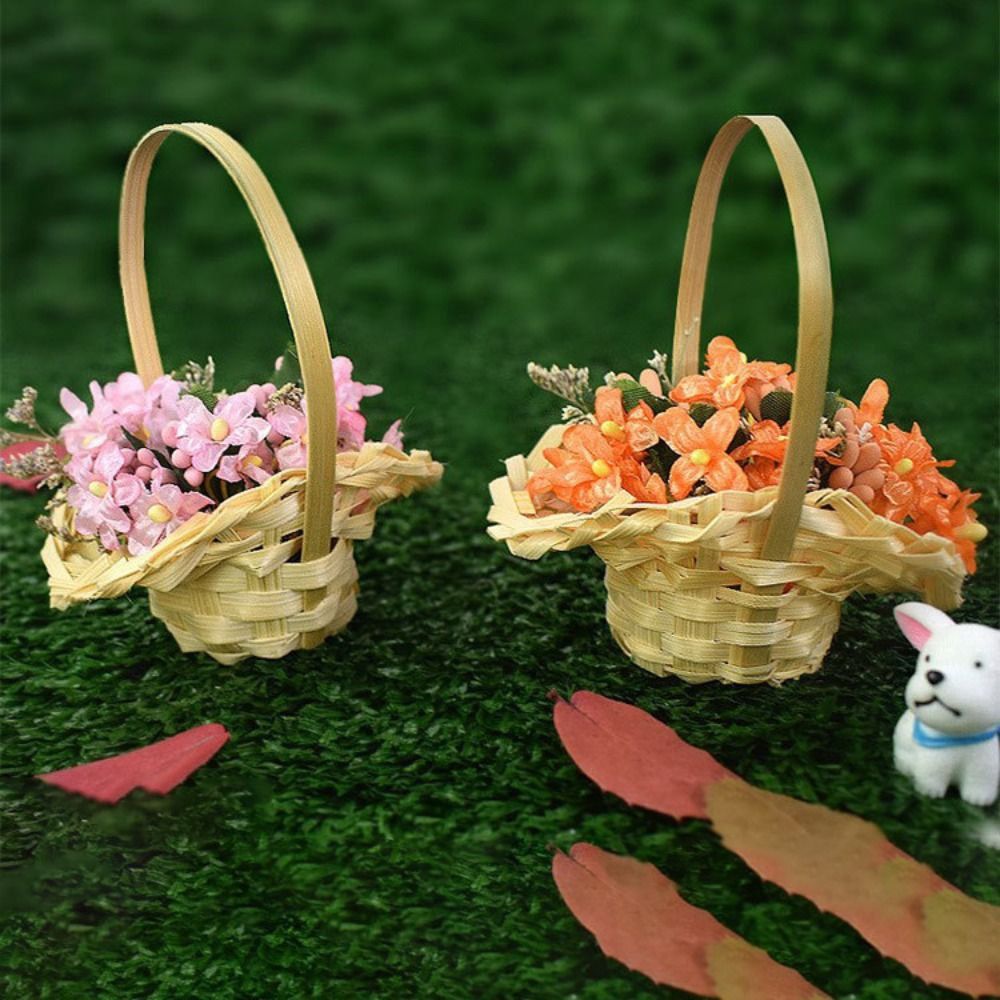 Mini cestas de flores trenzada - Wedding Hampers reseña y precio