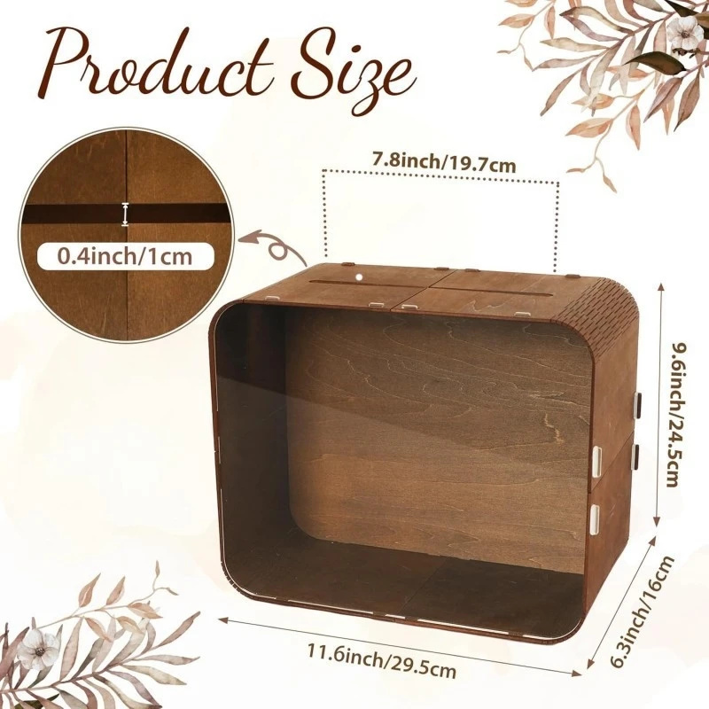 Caja de madera para tarjetas d - Wedding Ceremony Supply reseña y precio